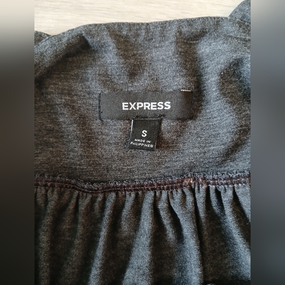 Vintage Express knot front gray dress - Picture 4 of 6